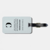 Boys Cute Blue Kids Airplane Travel Gepäckanhänger (Rückseite horizontal)