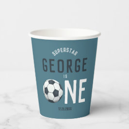 Boys Cute Blue Sports Kids 1st Birthday  Pappbecher