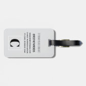 Boys Cute Grey Kids Airplane Travel Gepäckanhänger (Rückseite horizontal)