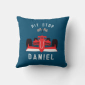 Boys Cute Red Racing Car Kissen (Rückseite)