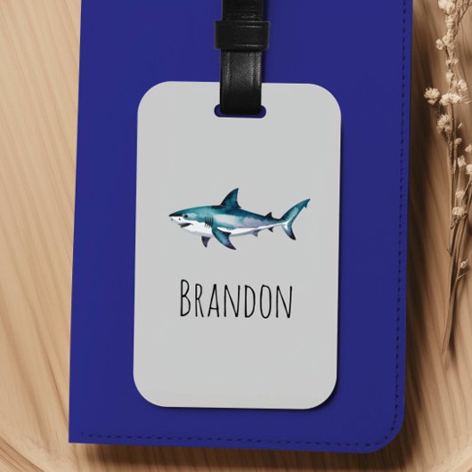 Boys Cute Shark Kids Gepäckanhänger