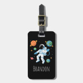 Boys Cute Space Astronaut Kids Gepäckanhänger (Vorderseite vertikal)
