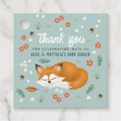 Boys Cute Woodland Fox Baby Shower Thank You Geschenkanhänger (Vorderseite)