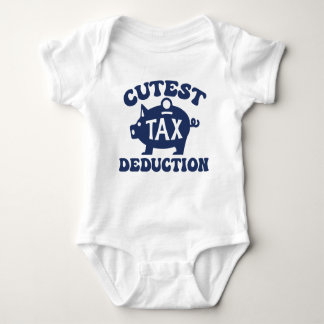 Boys Cutest Tax Deduction Piggy Bank T-Shirt Baby Strampler