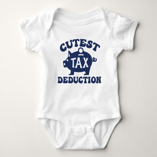Boys Cutest Tax Deduction Piggy Bank T-Shirt Baby Strampler (Vorderseite)