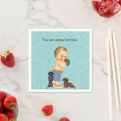 Boys Dackel Pool Party Napkins Serviette (Beispiel)