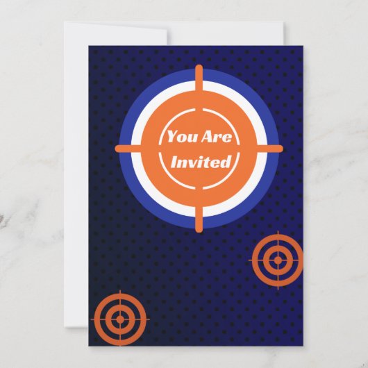Boys Dart Gun Birthday Party Einladung (Rückseite)