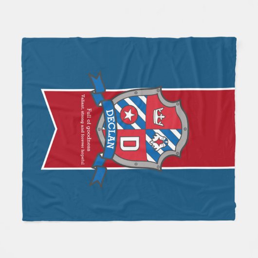 Boys Declan oder Buchstabe D, also Vogeldecke Fleecedecke (Vorderseite (Horizontal))