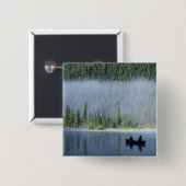 Boys, die auf dem Waterfowl Lake fischen, Banff Na Button (Vorne & Hinten)