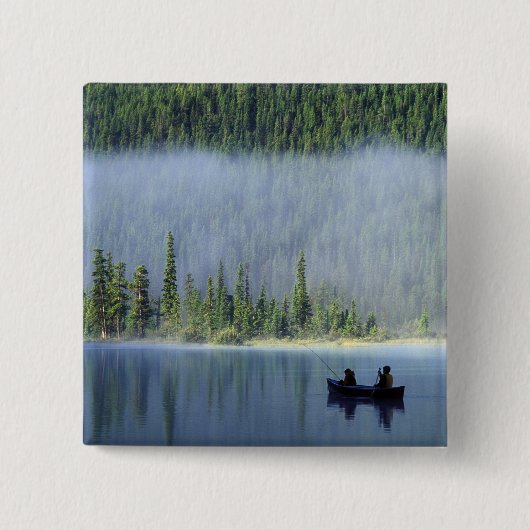 Boys, die auf dem Waterfowl Lake fischen, Banff Na Button (Vorderseite)