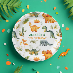 Boys Dinosaur Geburtstagsparty Paper Plate Pappteller