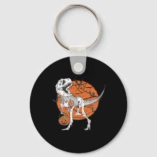 Boys Dinosaur Skeleton T Rex Beängstigend Pumpkin Schlüsselanhänger