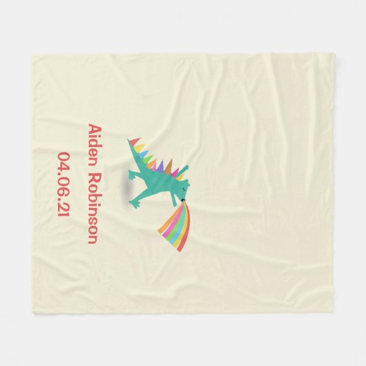 Boys Dinosaur Themed Fleece Blanket Geschenk (Vorderseite (Horizontal))