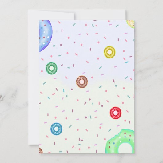 Boys Donuts Geburtstagsparty Einladung (Rückseite)