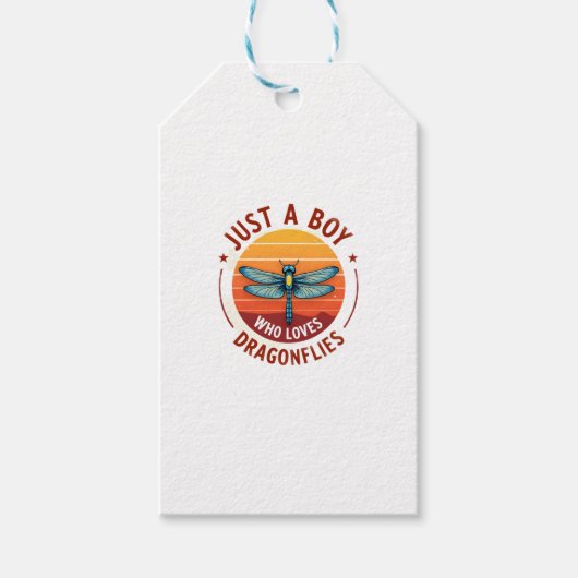 Boys Dragonfly (2) Geschenkanhänger (Vorderseite)