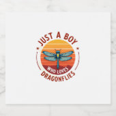 Boys Dragonfly (2) Schaumweinetikett (Einzelnes Label)