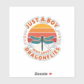 Boys Dragonfly Aufkleber (Blatt)