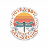 Boys Dragonfly Aufkleber (Vorderseite)
