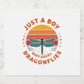 Boys Dragonfly Schaumweinetikett (Einzelnes Label)