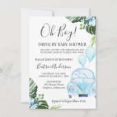 Boy's Drive by Parade Baby Dusche Einladung (Vorderseite)