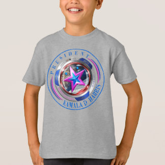 Boys Dual Sided Harris-Walz Wing/Briefmarke Medall T-Shirt