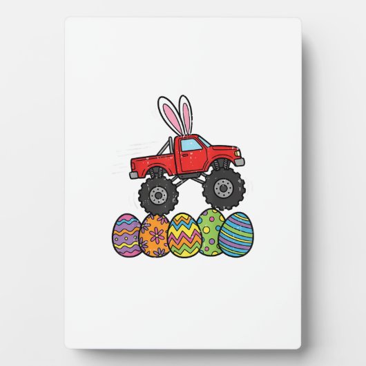 Boys Easter Monster Truck Happy Easter Day Eggs To Fotoplatte (Vorderseite)