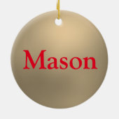 Boys Emoji Golf Weihnachten Keramik Ornament (Hinten)