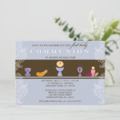 Boys erste Einladung zur Kommunion (Stehend Vorderseite)