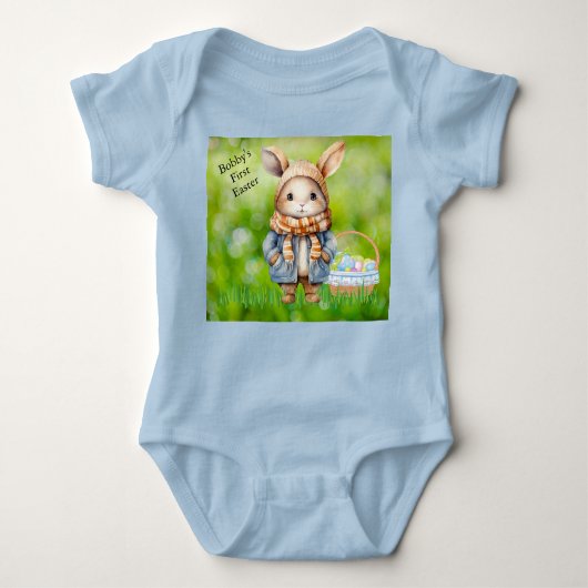 Boy's erste Osternacht Niedlicher Baby Bodysuit Baby Strampler (Vorderseite)