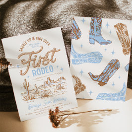 Boys erste Rodeo-Geburtstagseinladung Einladung