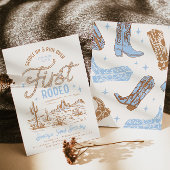 Boys erste Rodeo-Geburtstagseinladung Einladung
