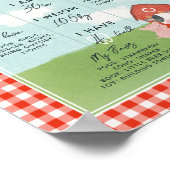 Boys Farm 1st Year Birthday Milestone  Poster (Ecke)