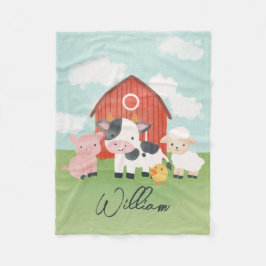 Boys Farm Animal Barnyard Kids Fleecedecke