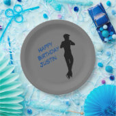 Boys Figure Skaten Happy Birthday Paper Teller (Party)