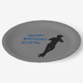 Boys Figure Skaten Happy Birthday Paper Teller (Schrägansicht)
