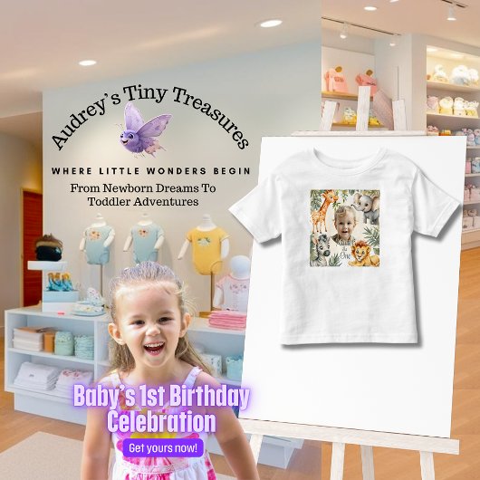 Boy's First Birthday - Jungle Safari T - Shirt