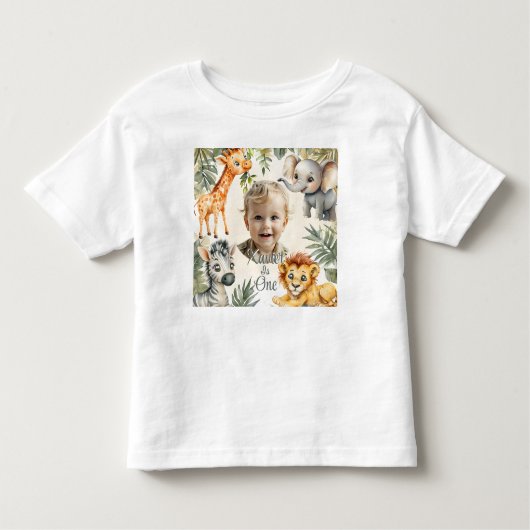 Boy's First Birthday - Jungle Safari T - Shirt (Vorderseite)