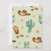 Boy's First Rodeo Geburtstag Cowboy Niedliche Kind Einladung (Rückseite)