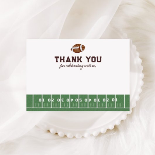 Boy's Football 1. Geburtstag Touchdown Dankeskarte