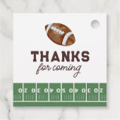 Boy's Football 1. Geburtstag Touchdown Geschenkanhänger (Rückseite)