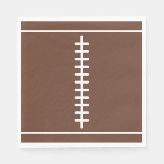 Boys Football Brown Sports Birthday Serviette