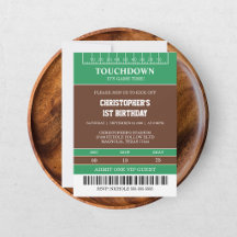 Boys Football First Year Down 1st Birthday Party