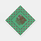 Boys Football First Year Down 1st Birthday Party Serviette (Ecke)