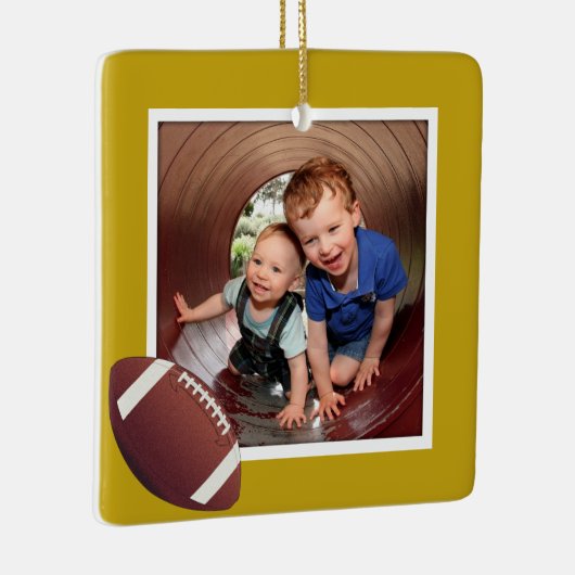 Boys Football Foto Weihnachtsfeier Keramik Ornamen Keramikornament (Rechts)