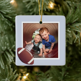 Boys Football Foto Weihnachtsfeier Keramik Ornamen Keramikornament