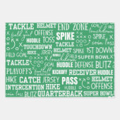 Boys Football Green Sports Geburtstag Geschenkpapier Set (Vorderseite)