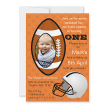 Boys Football Rugby Erstes Geburtstagsfest Foto Ei