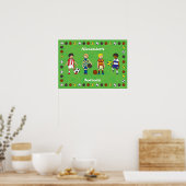 Boy's Football Soccer Personalisiert Poster (Küche)