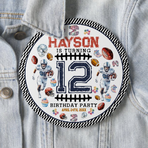 Boys Football Sports Geburtstagsparty Button