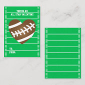 Boy's Football Sports School Klassenzimmer Valenti Mitteilungskarte (Vorne/Hinten)